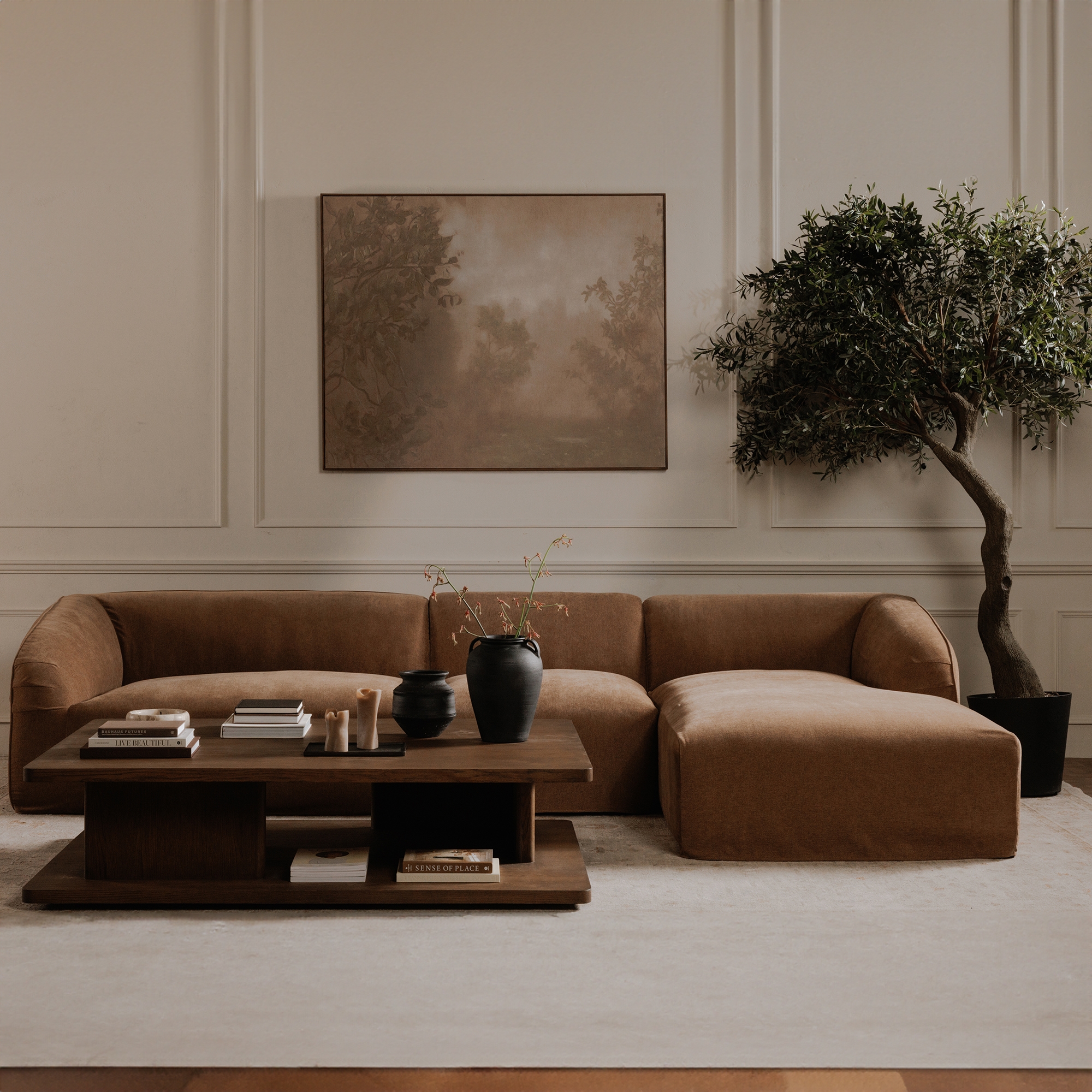 Isla Double Chaise Modular Sectional Mocha - Image 6