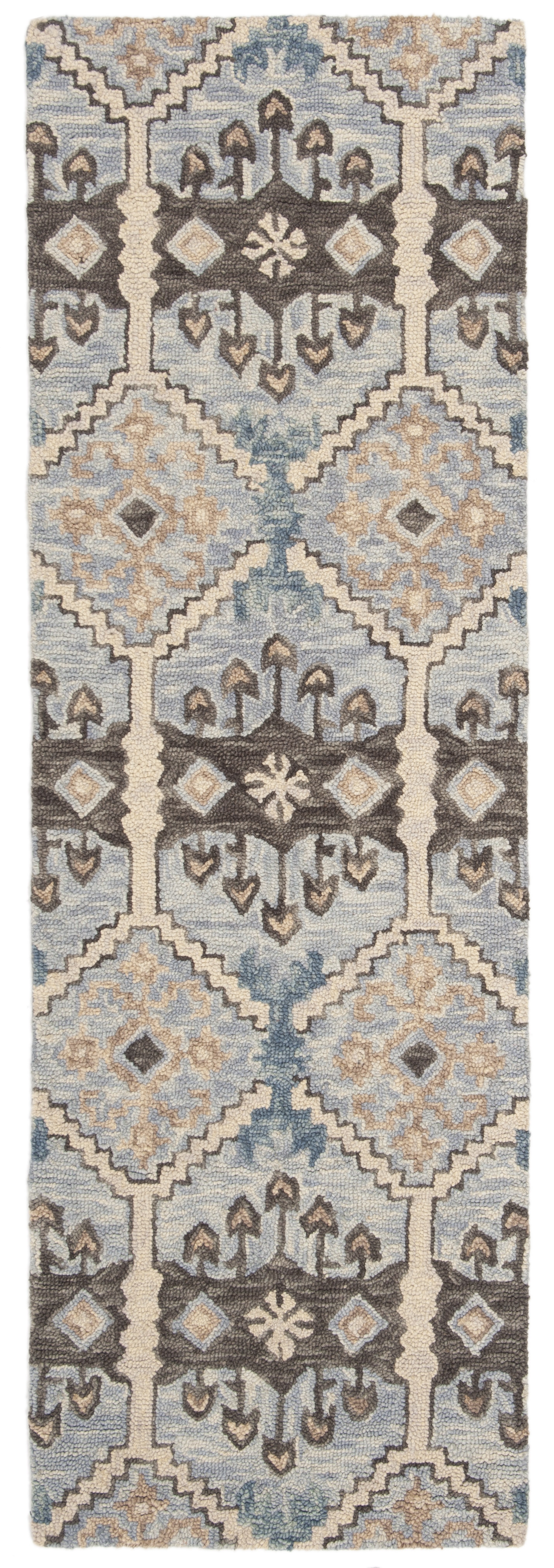 Arlo Home Hand Tufted Area Rug, APN512M, Light Blue/Cream,  2' 3" X 7' - Image 0