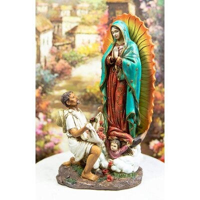 The Holiday Aisle® The Vision Of San Saint Juan Diego Of Our Blessed Virgin Lady Of Guadalupe Statue Visitation Miracle Holy Mother Mary Catholic Divinity Inspirational Figurine - Image 0