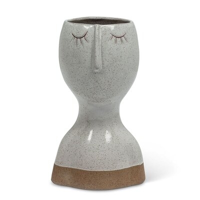 Whitewash Stoneware Table Vase - Image 0
