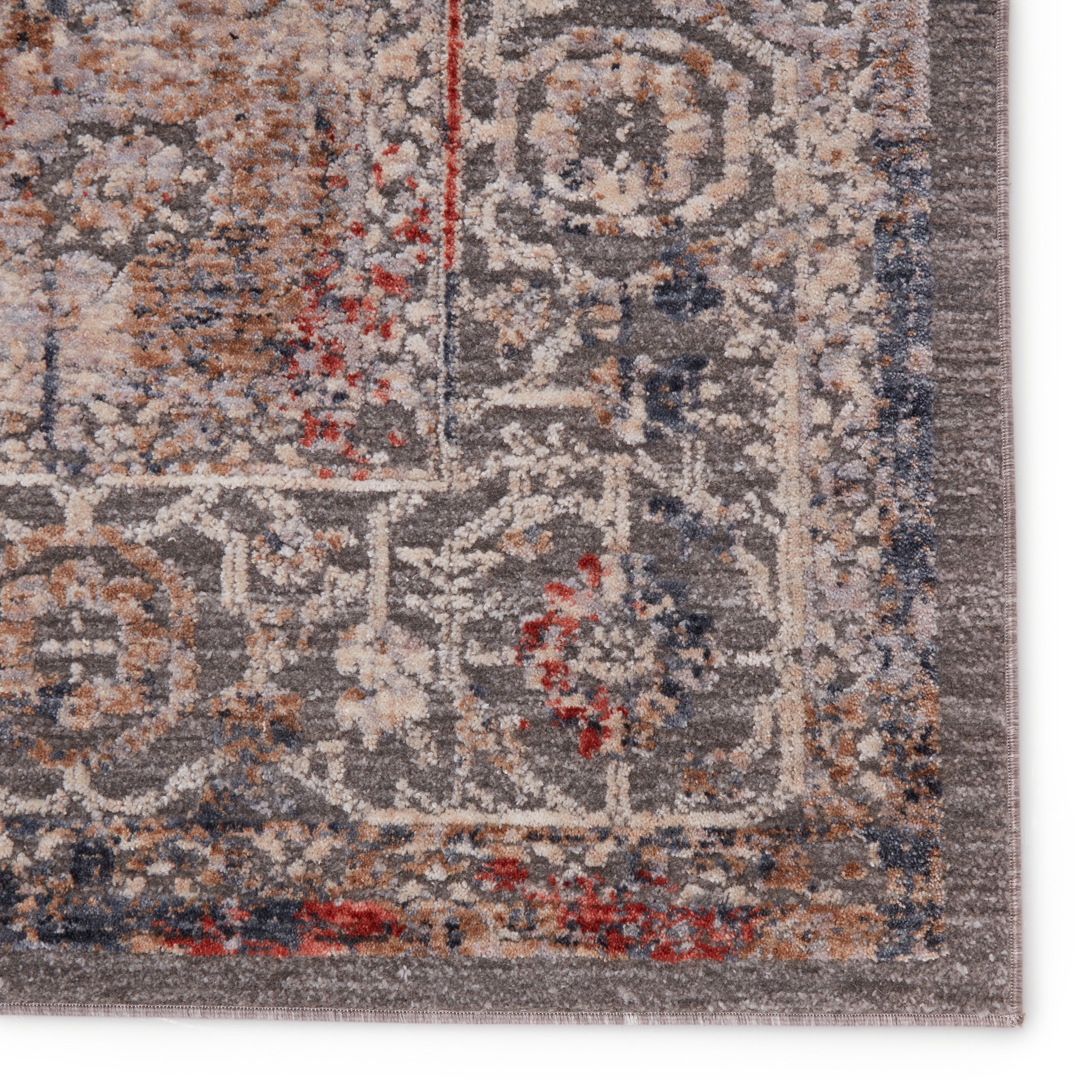 Valle Medallion Gray/ Cream Area Rug (7'6"X9'6") - Image 3