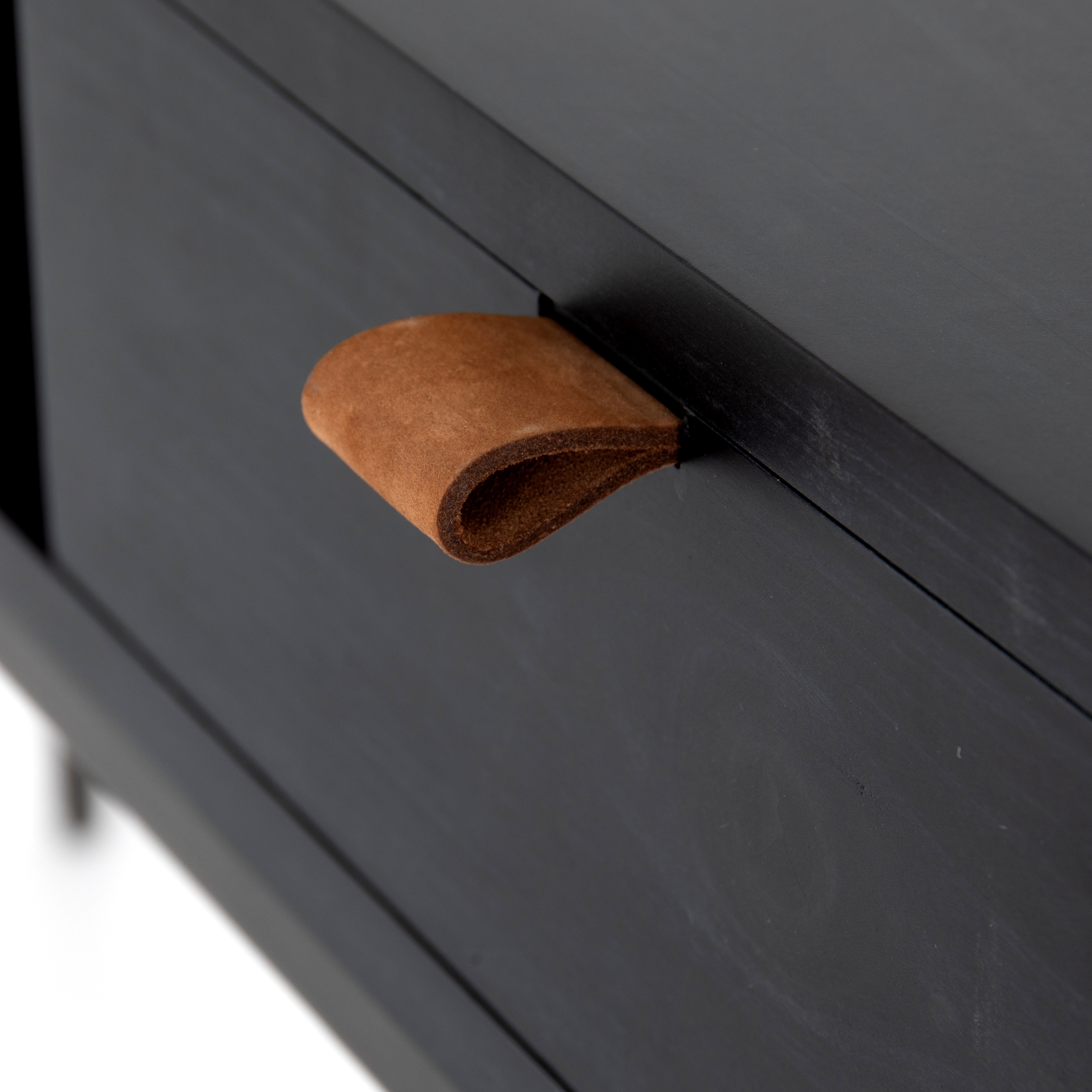 Trey Console Table-Black Wash Poplar - Image 9