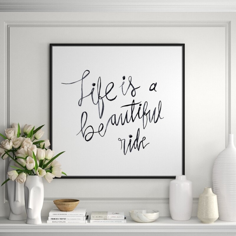 JBass Grand Gallery Collection Life is a Beautiful Ride - Floater Frame Textual Art on Canvas - Image 0