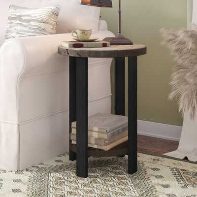 Alezzi Wood End Table with Storage - Image 1
