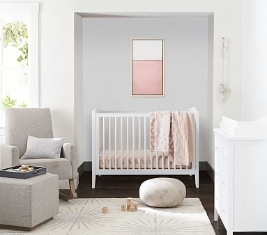 Emerson Convertible Crib & Beautyrest Supreme Mattress Set, Simply White, UPS - Image 2