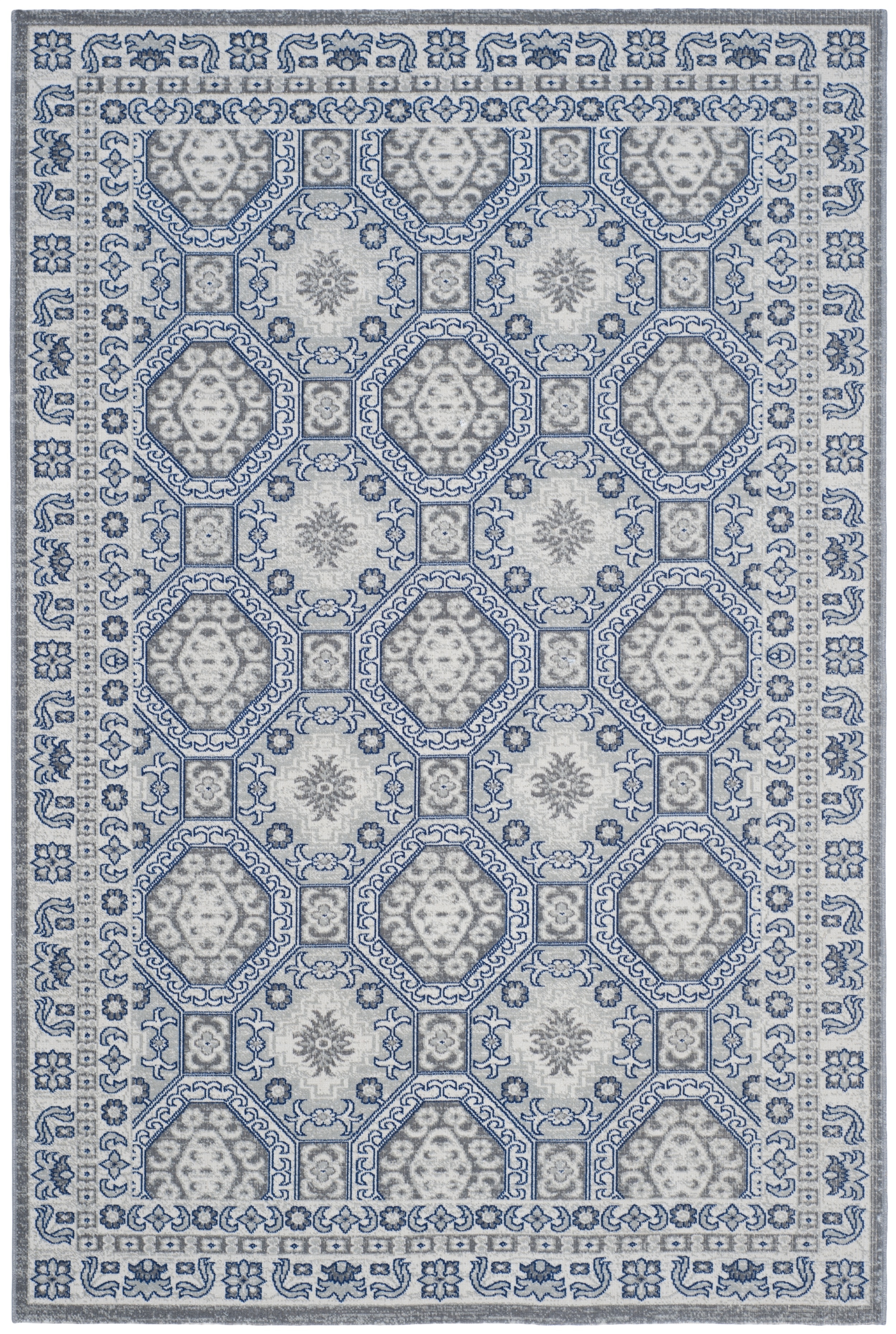 Arlo Home Woven Area Rug, ATN320C, Silver/Blue,  5' 1" X 7' 6" - Image 0