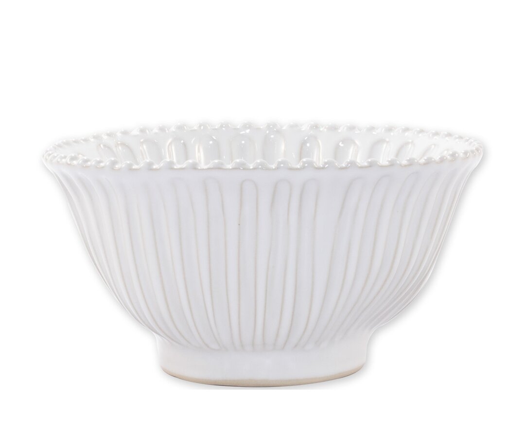 VIETRI Incanto Stone White Stripe Small Serving Bowl - Image 0