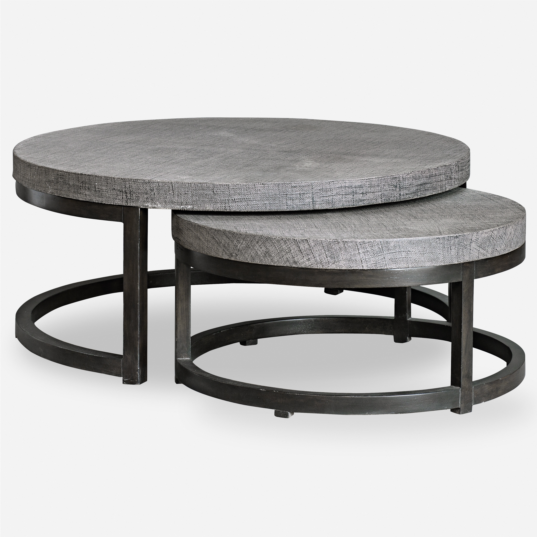 Aiyara Gray Nesting Tables, S/2 - Image 0