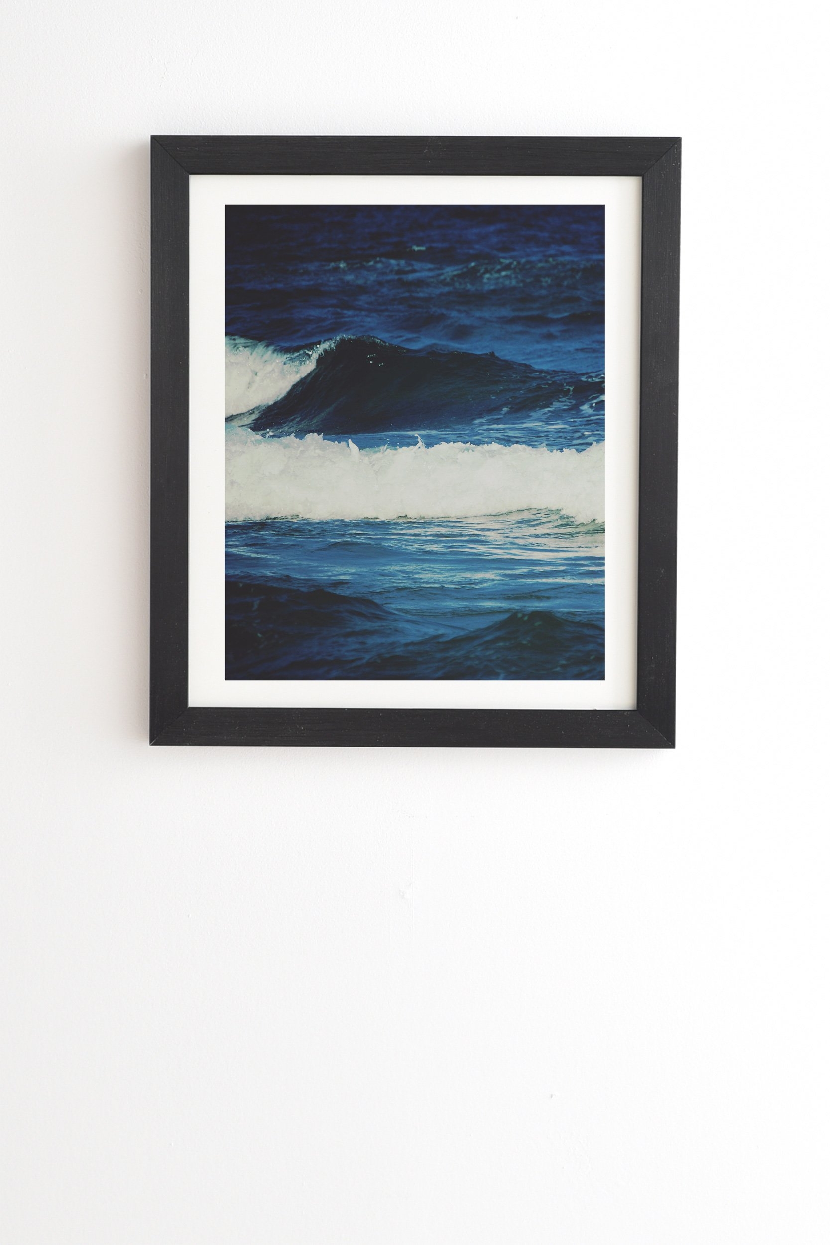 Chelsea Victoria Ocean Waves Black Framed Wall Art - 30" x 30" - Image 0