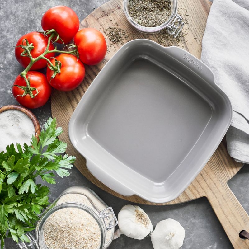 GreenPan Elite Ovenware Dark Grey 8" Square Baker Pan - Image 7