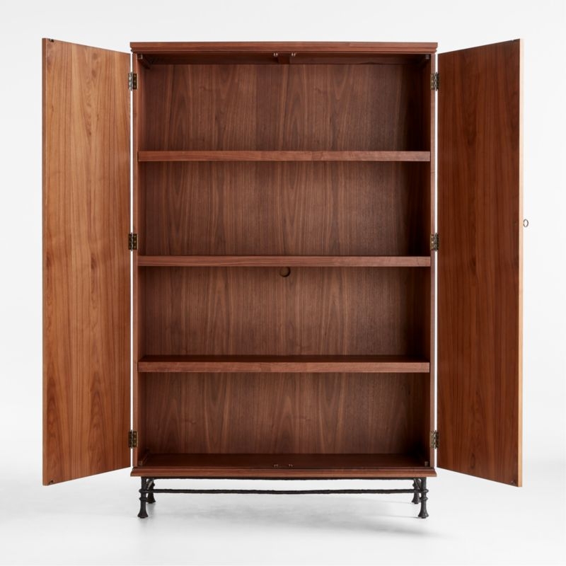 Foliate Walnut Wood Storage Cabinet by Jake Arnold - Image 5