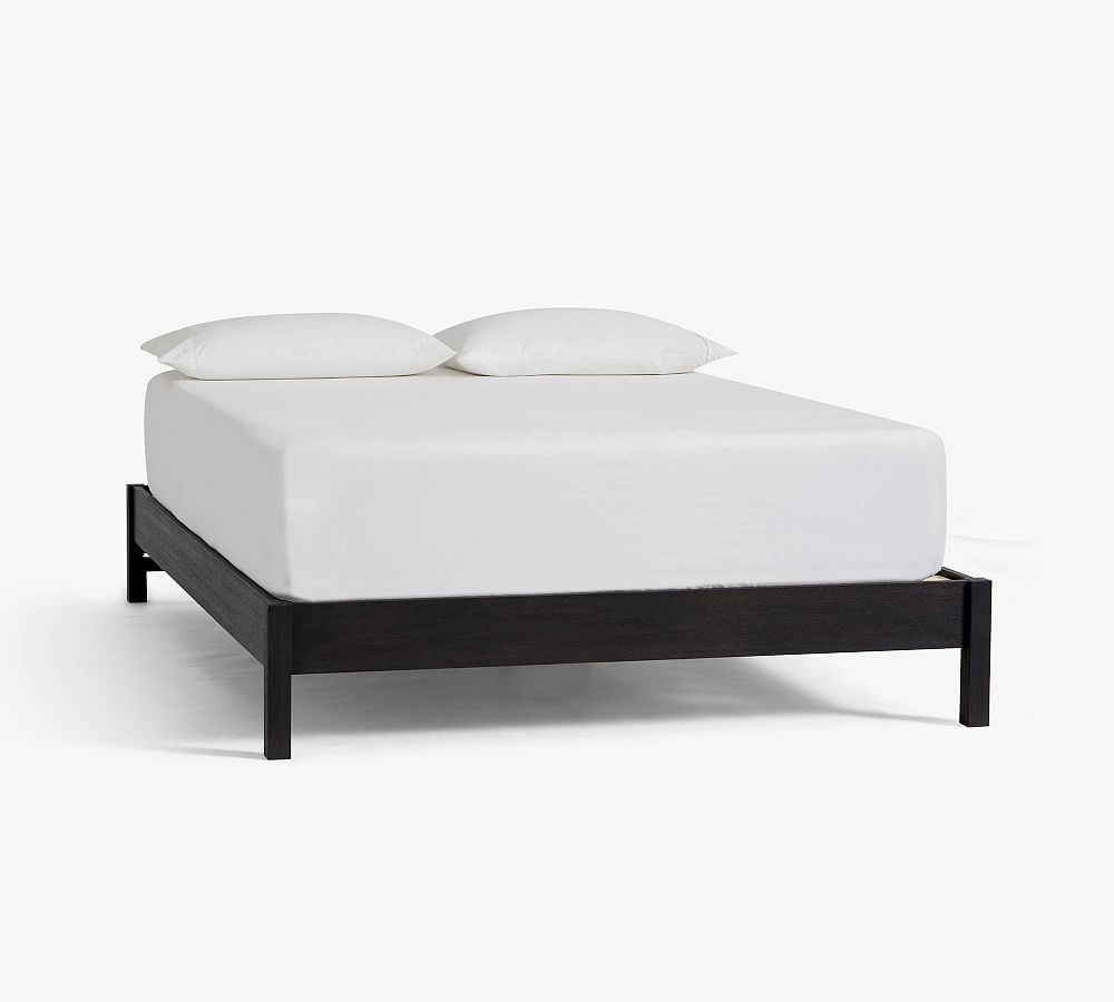 Square Leg Wood Platform Bed, Charcoal, Full - Image 0