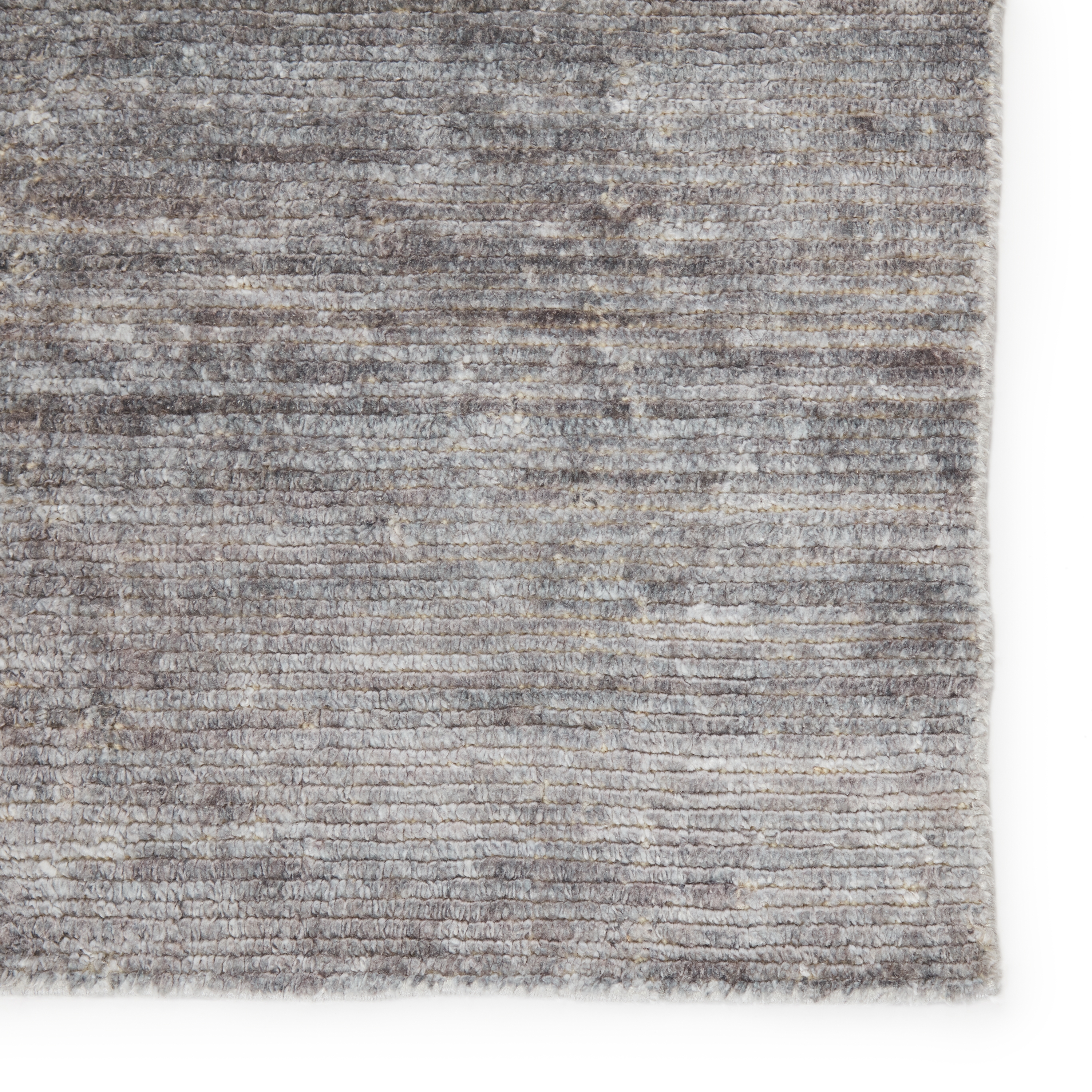 Ardis Handmade Solid Silver/ White Area Rug (8'X10') - Image 3