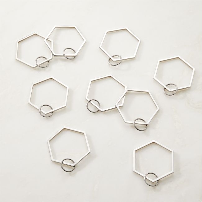 Bolt Polished Nickel Curtain Rings Set of 9 - Image 0