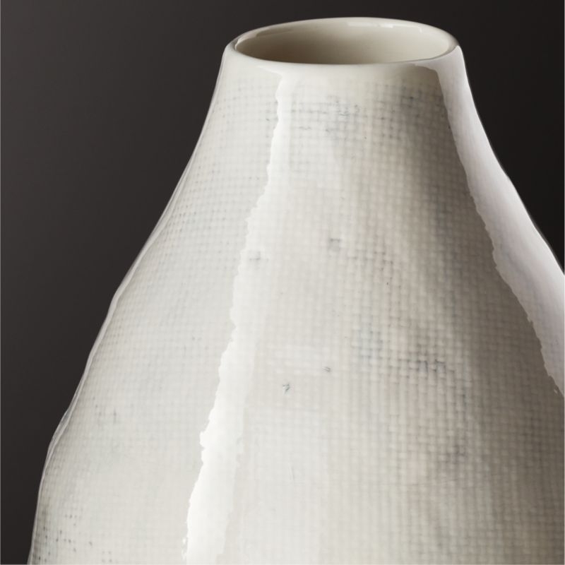 Mila White Shiny Vase - Image 2