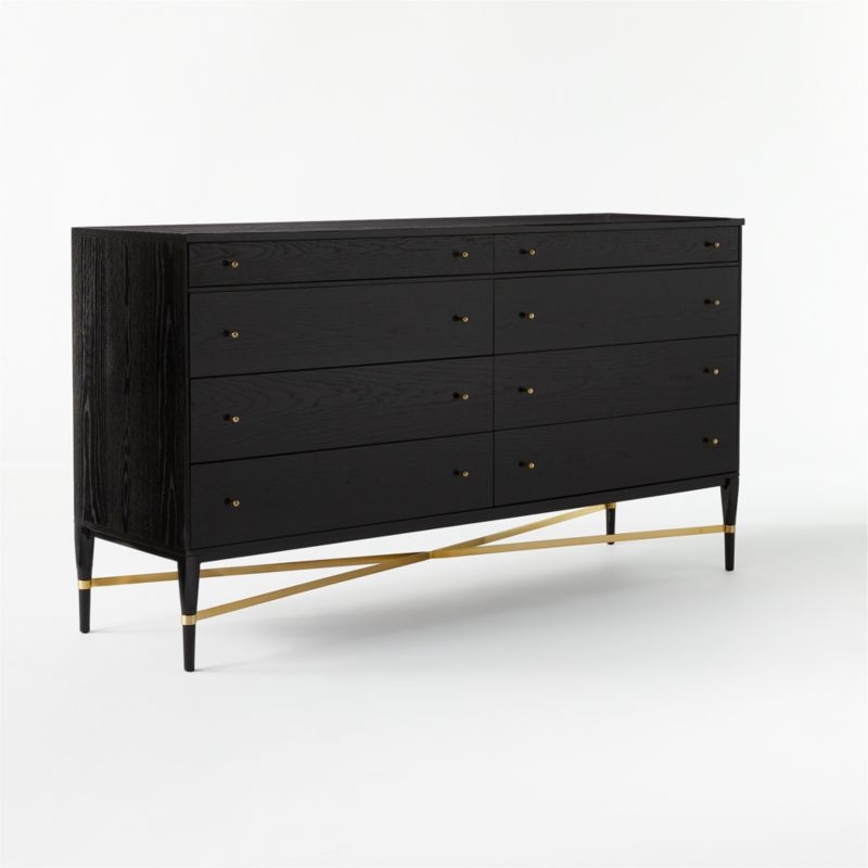 Connoisseur 66" Black Oak Wood 8-Drawer Dresser by Paul McCobb - Image 3