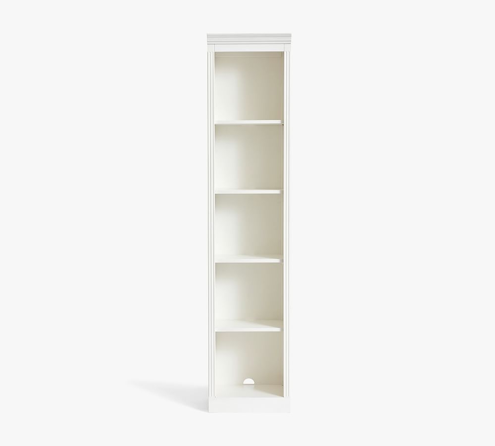 Livingston 17.5" x 80" Narrow Bookcase, Montauk White - Image 0