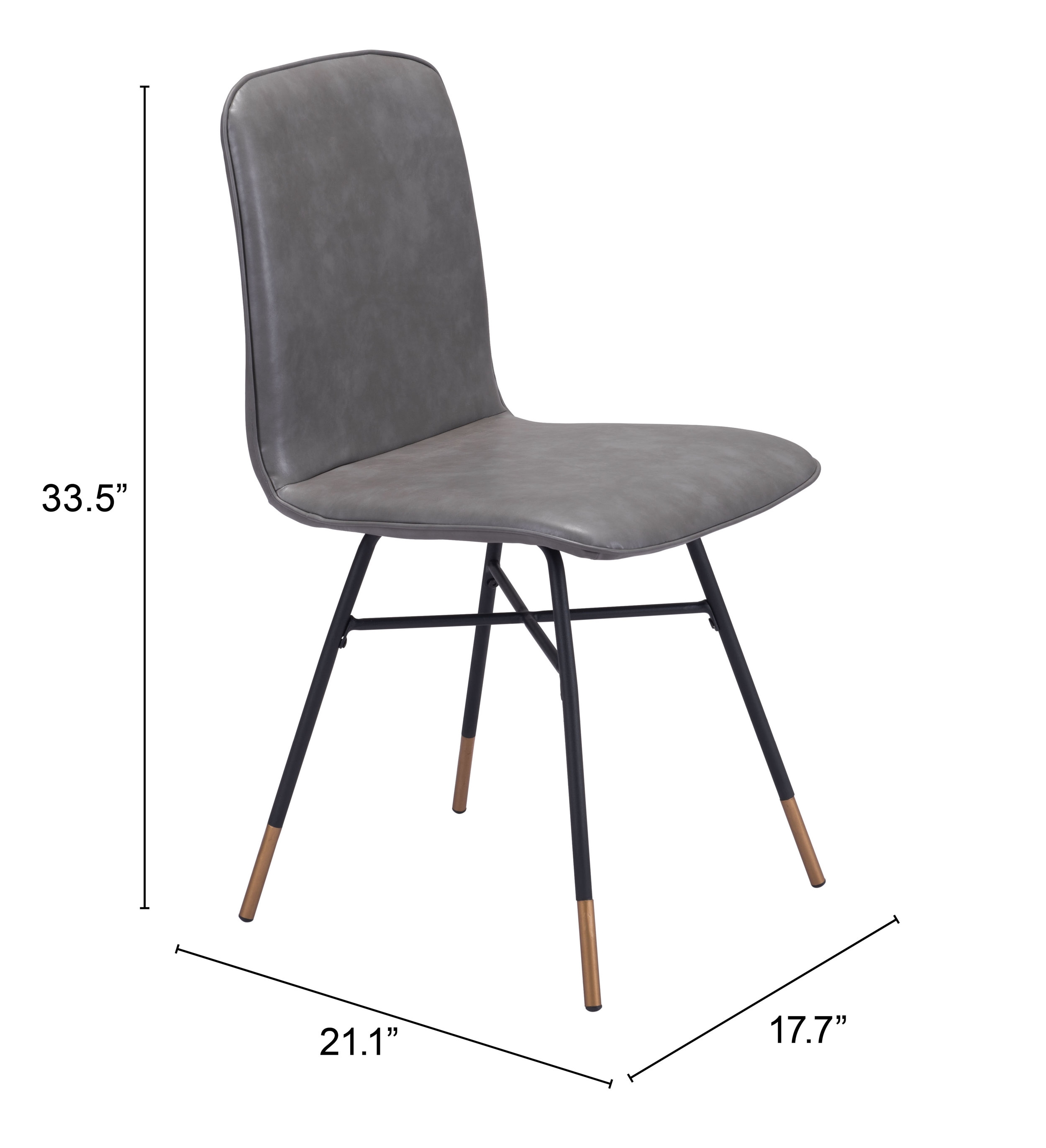 Var Dining Chair (Set of 2) Gray - Image 6