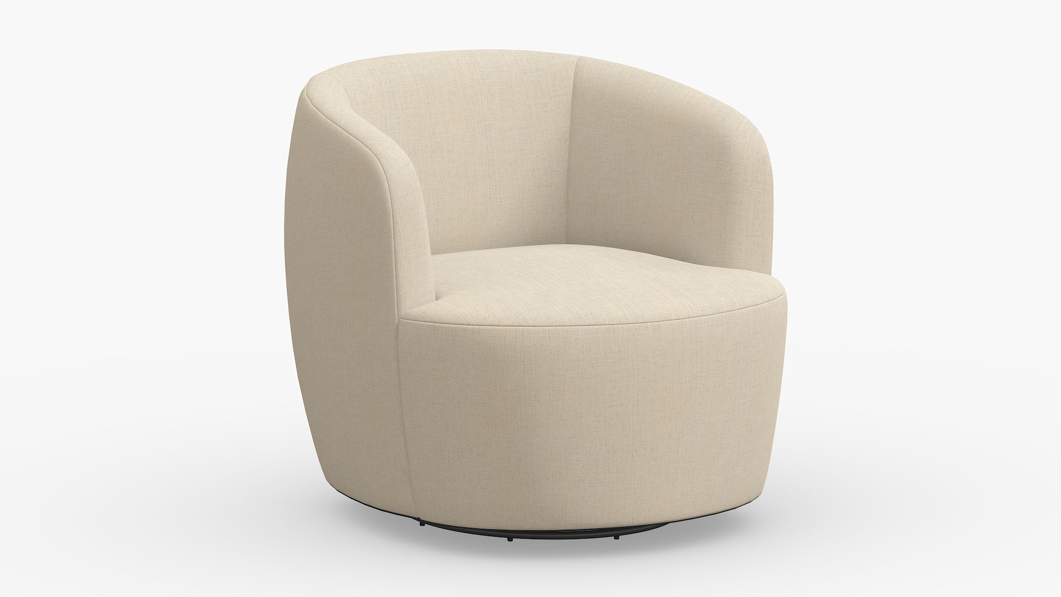 Tub Swivel Chair, Husk Everyday Linen - Image 0