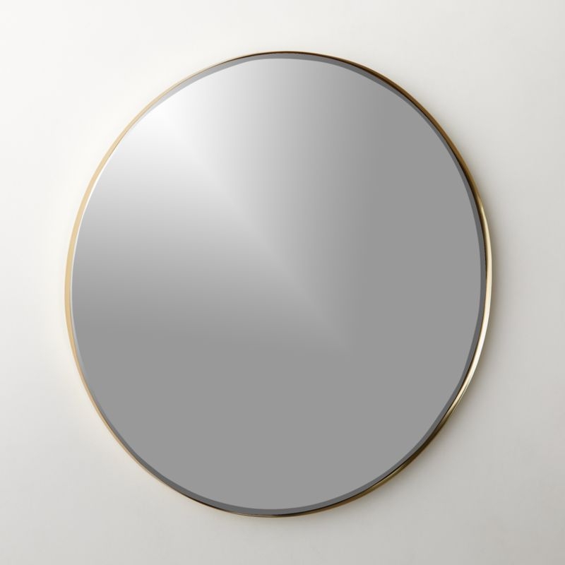 Graduate Beveled Brass Round Wall Mirror 36" - Image 2
