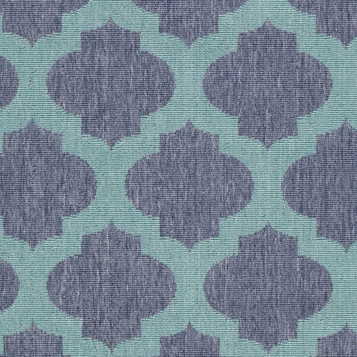 Alfresco Blue Outdoor 8'10" x 8'10" Machine Woven Rug - Image 4