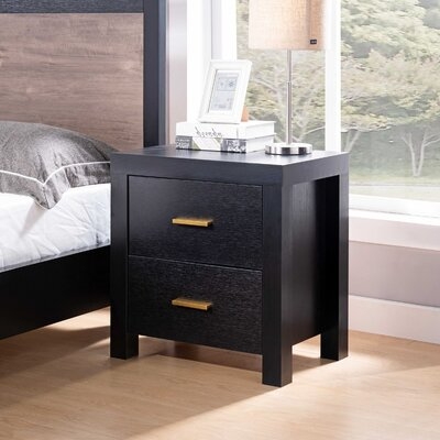 2 - Drawer Nightstand in BLACK - Image 0