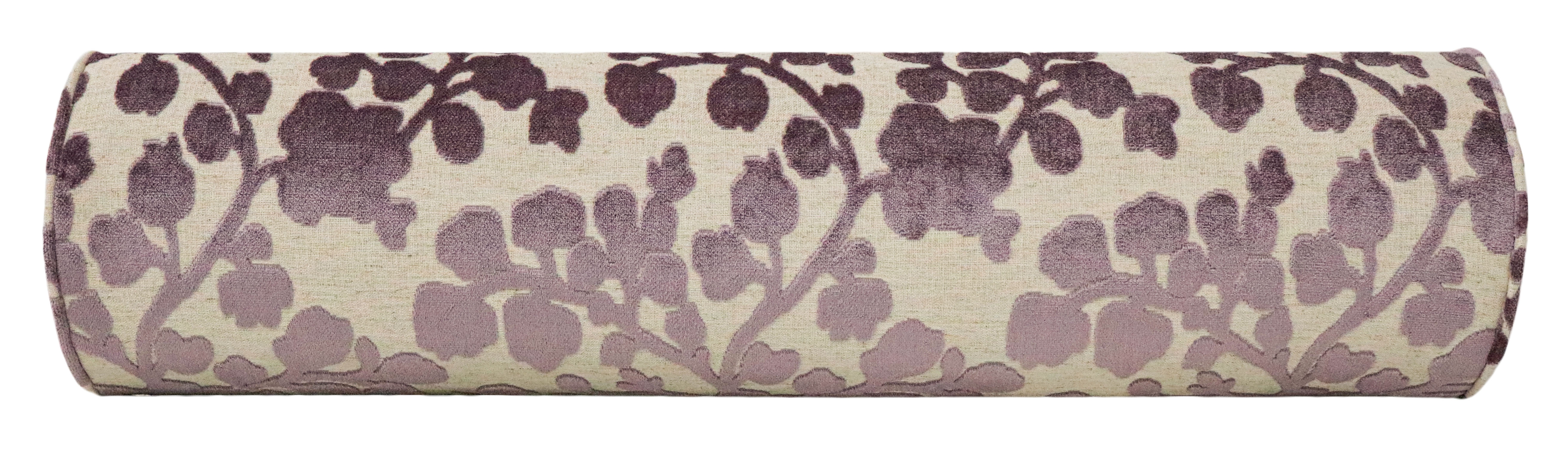 THE BOLSTER :: BLOSSOM CUT VELVET // SMOKEY AMETHYST - TWIN XL // 9" X 30" - Image 1