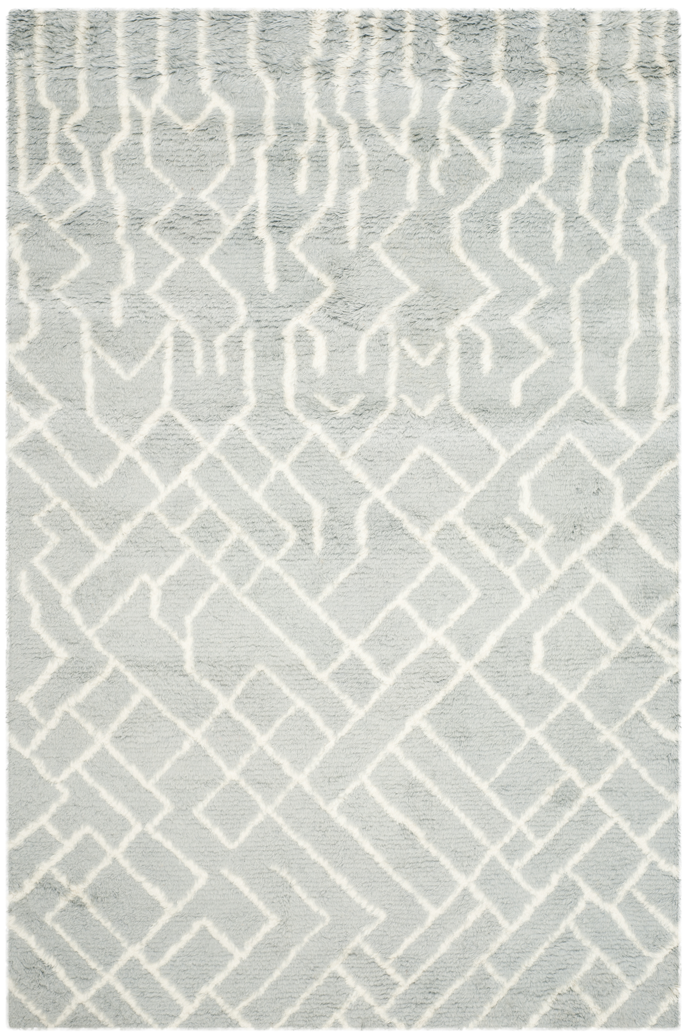 Arlo Home Hand Tufted Area Rug, CSB810A, Blue/Ivory,  5' X 8' - Image 0