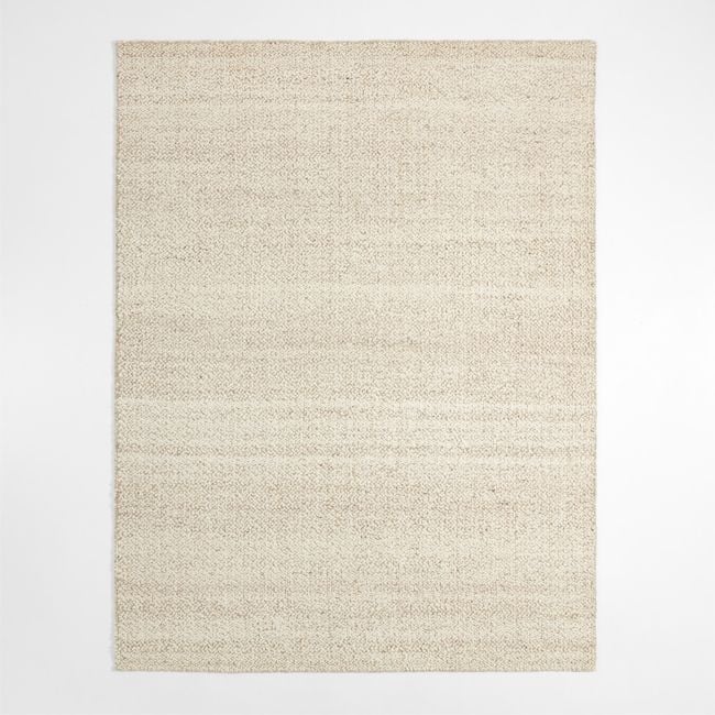 Big Sur Wool Handwoven Light Beige Area Rug 6'x9' - Image 0