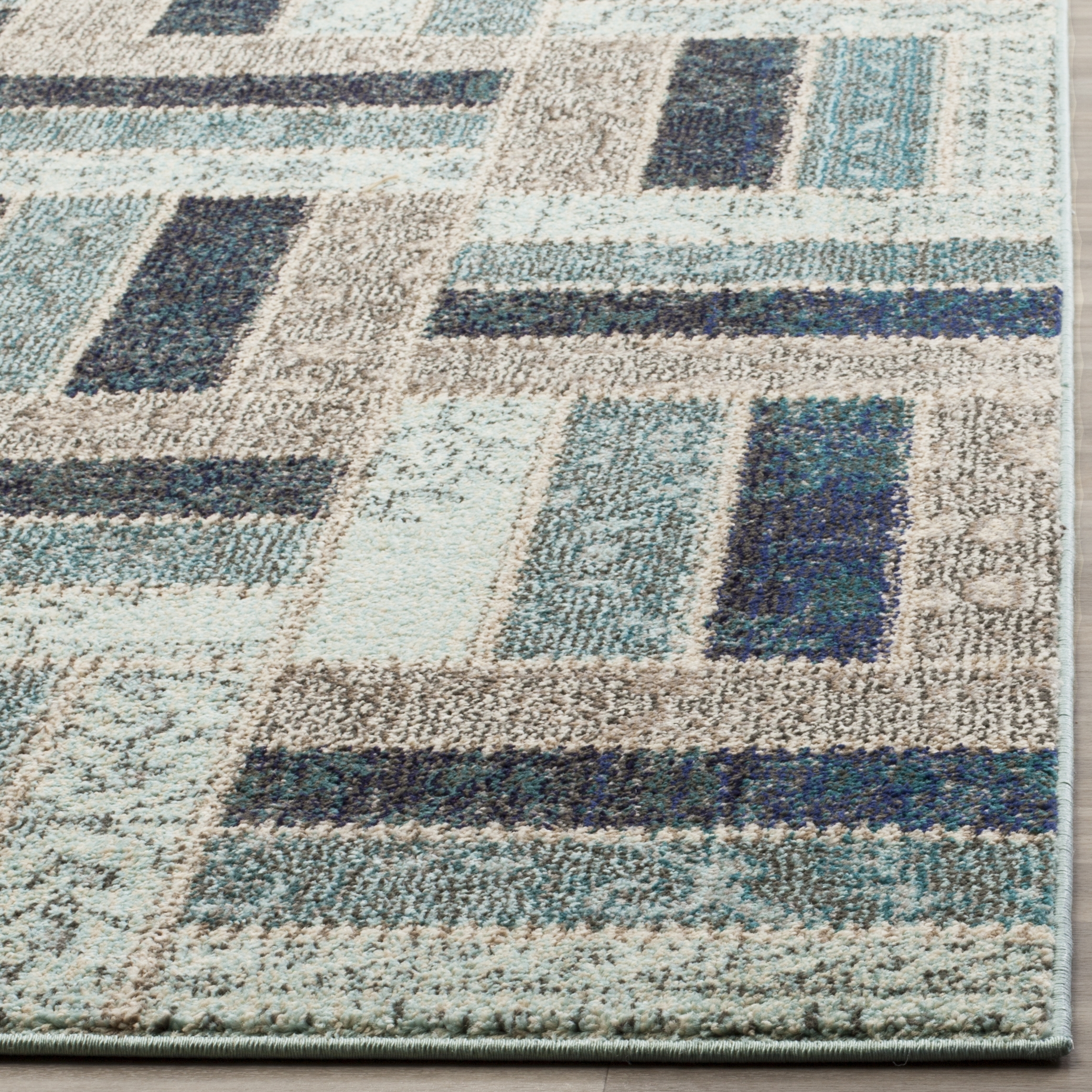Arlo Home Woven Area Rug, MNC214E, Grey/Blue,  4' X 5' 7" - Image 2