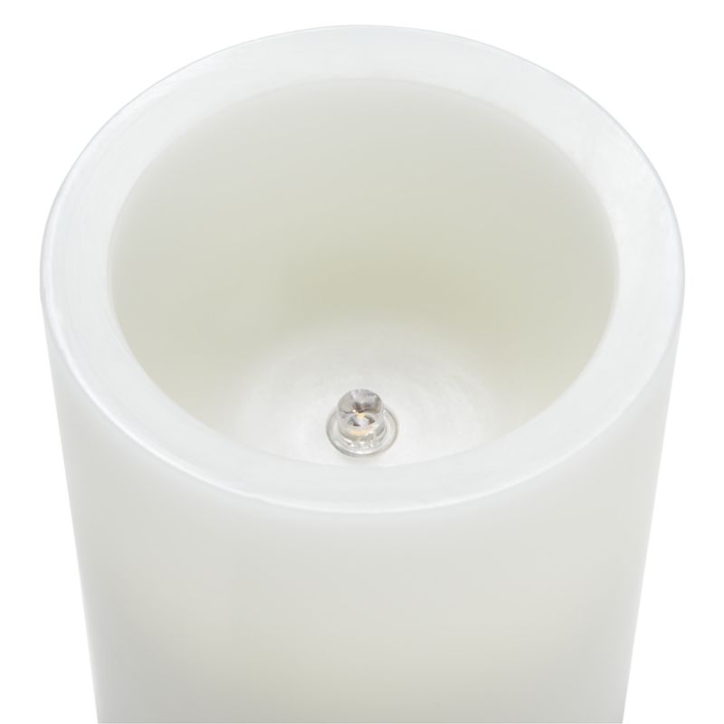 Warm White Flameless 4"x5" Wax Pillar Candle - Image 2
