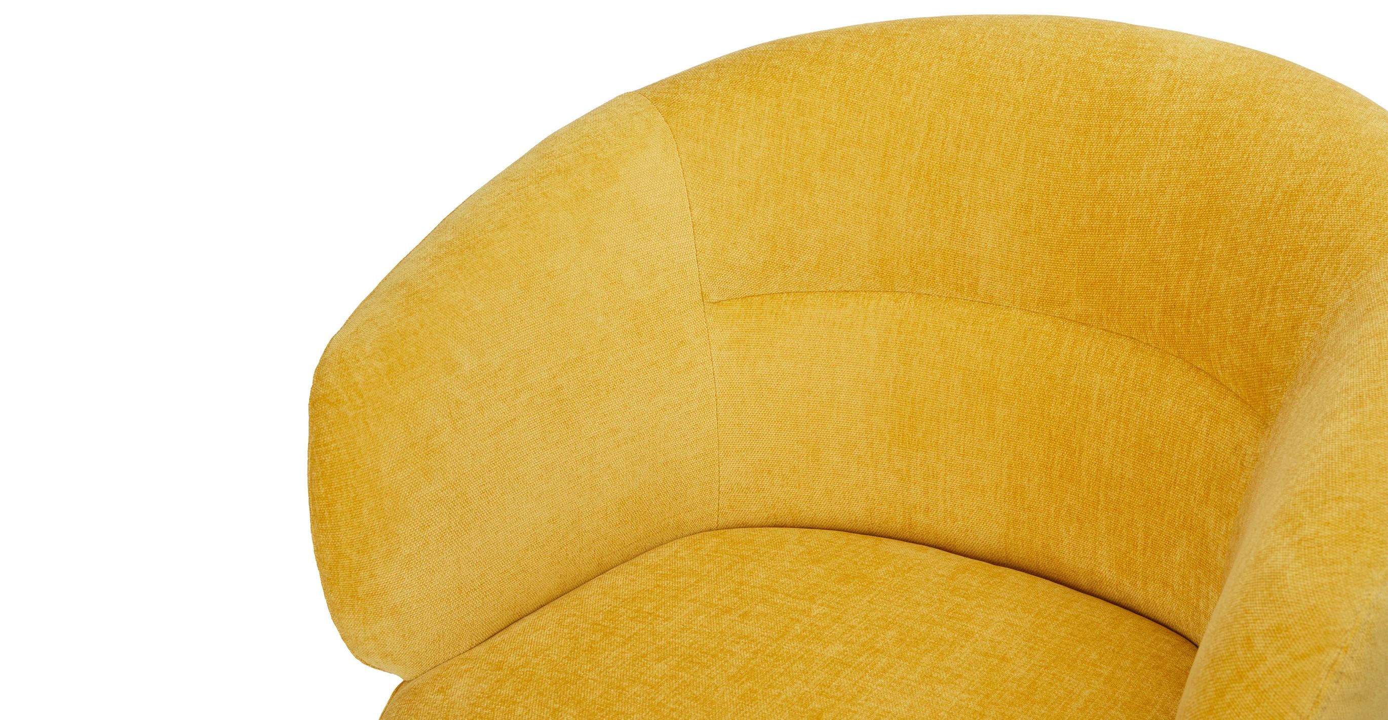 Makeva Marigold Yellow Swivel Chair - Image 6