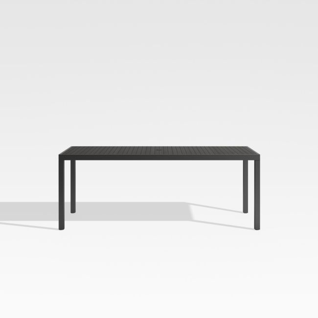 Alfresco 78" Black Rectangular Outdoor Dining Table - Image 0