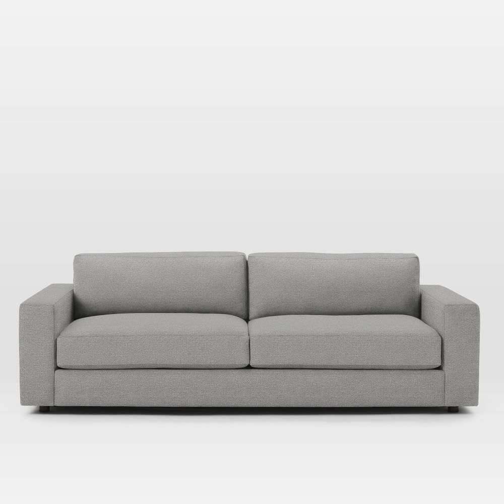 Urban 94" Sofa, Poly Fill, Chenille Tweed, Silver - Image 0