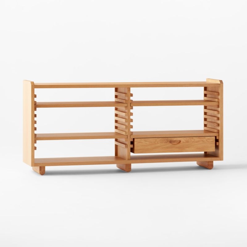 Ventura White Oak Low Bookcase - Image 3