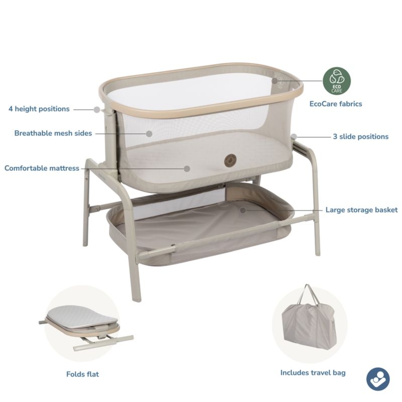 Maxi-Cosi ® Iora ™ Classic Oat Mesh Travel Baby Bassinet with Storage - Image 9