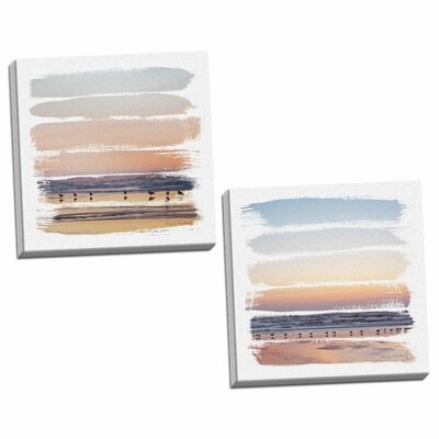 WAD-47188/47189-P Sunset Stripes I & II by Laura Marshall - 2 Piece Photograph Set on Canvas - Image 0