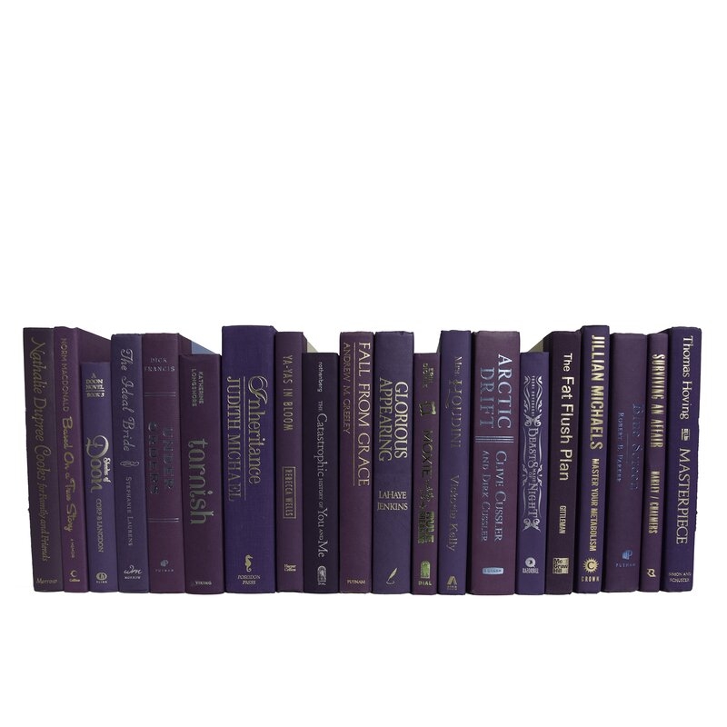 Booth & Williams 20 Piece Orchid Decorative Books Set - Image 0
