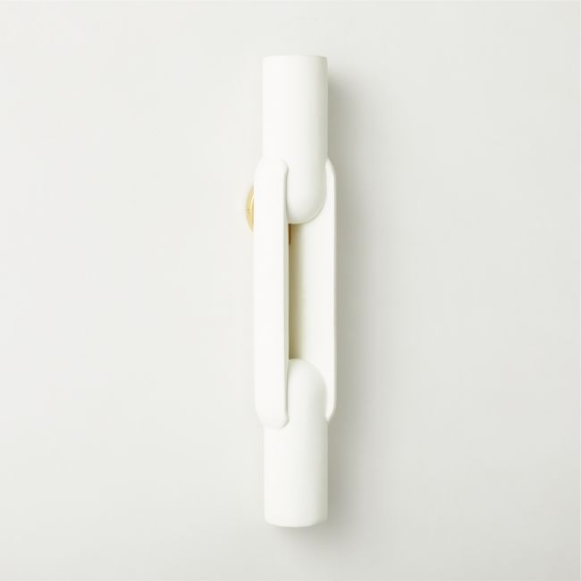 Jumeau White Concrete Wall Sconce - Image 0