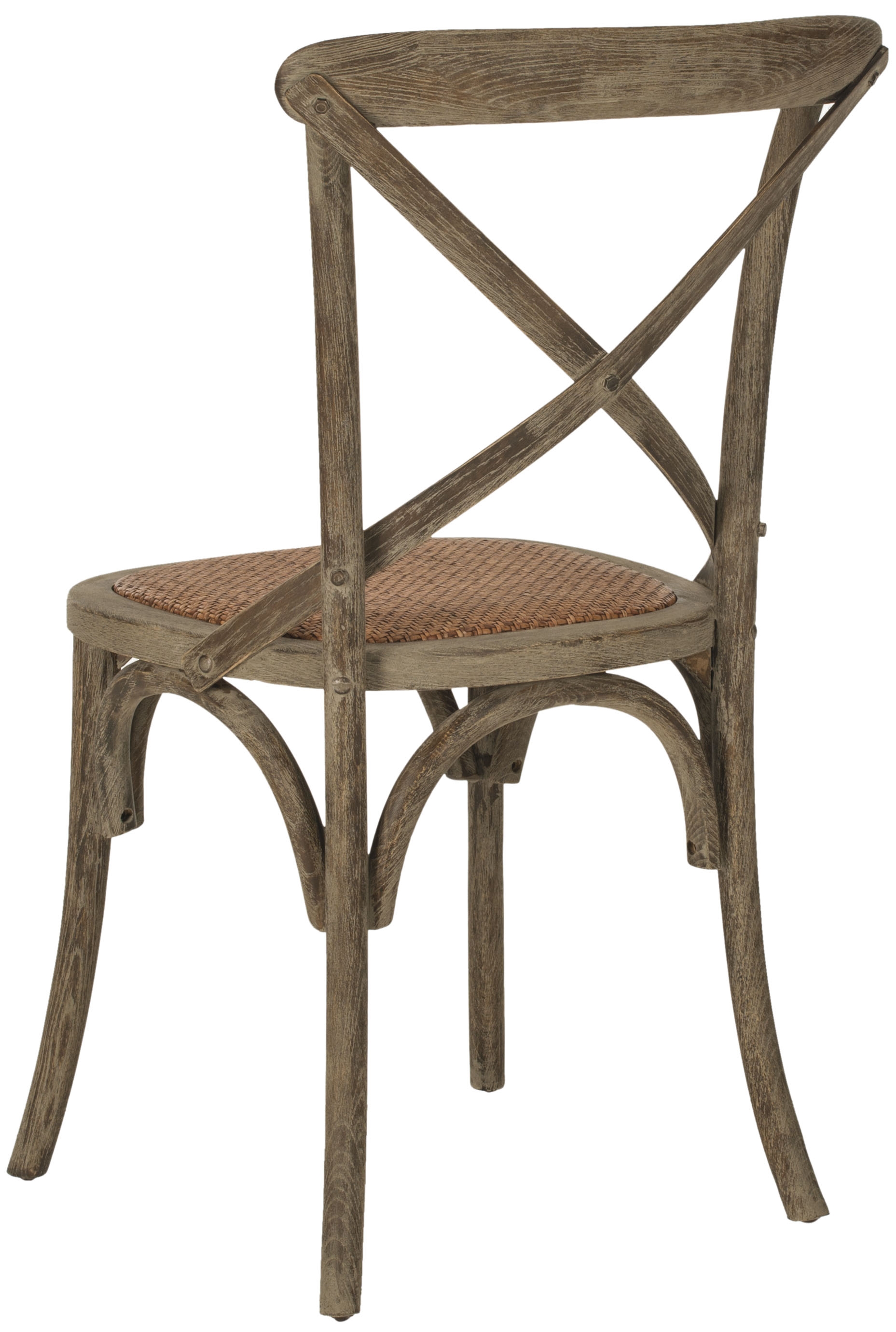 Franklin 18''H X Back Farmhouse Chair (Set Of 2) - Distressed Colonial Walnut/Medium Brown - Arlo Home - Image 1