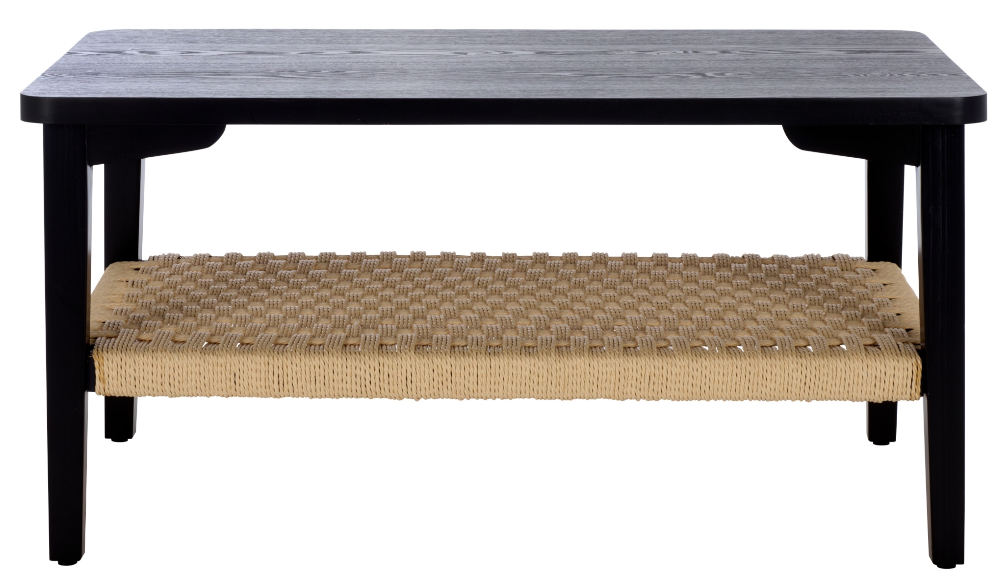 Dino 1 Shelf Coffee Table - Black / Natural - Safavieh - Image 0