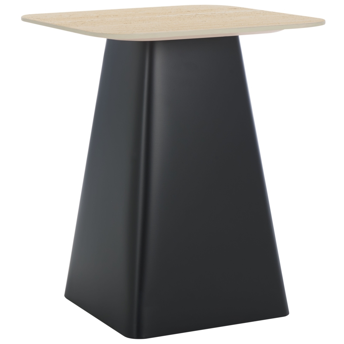 Fedo Tall Porcelain Side Table - Beige/Black - Image 4