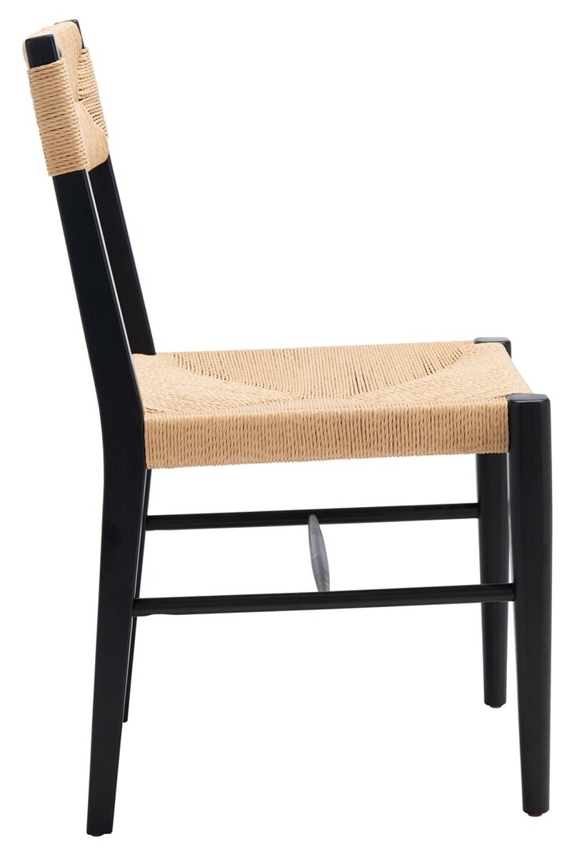 Cody Rattan Dining Chair - Black/Natural - Image 6