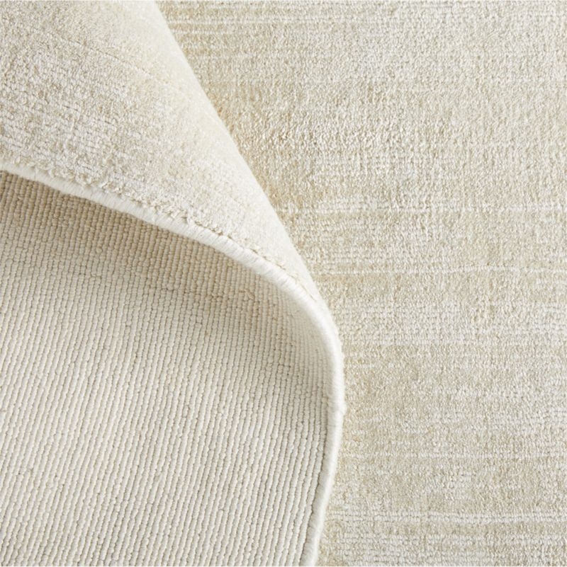 Laval Viscose Handwoven Solid Ivory Area Rug 12'x15' - Image 6