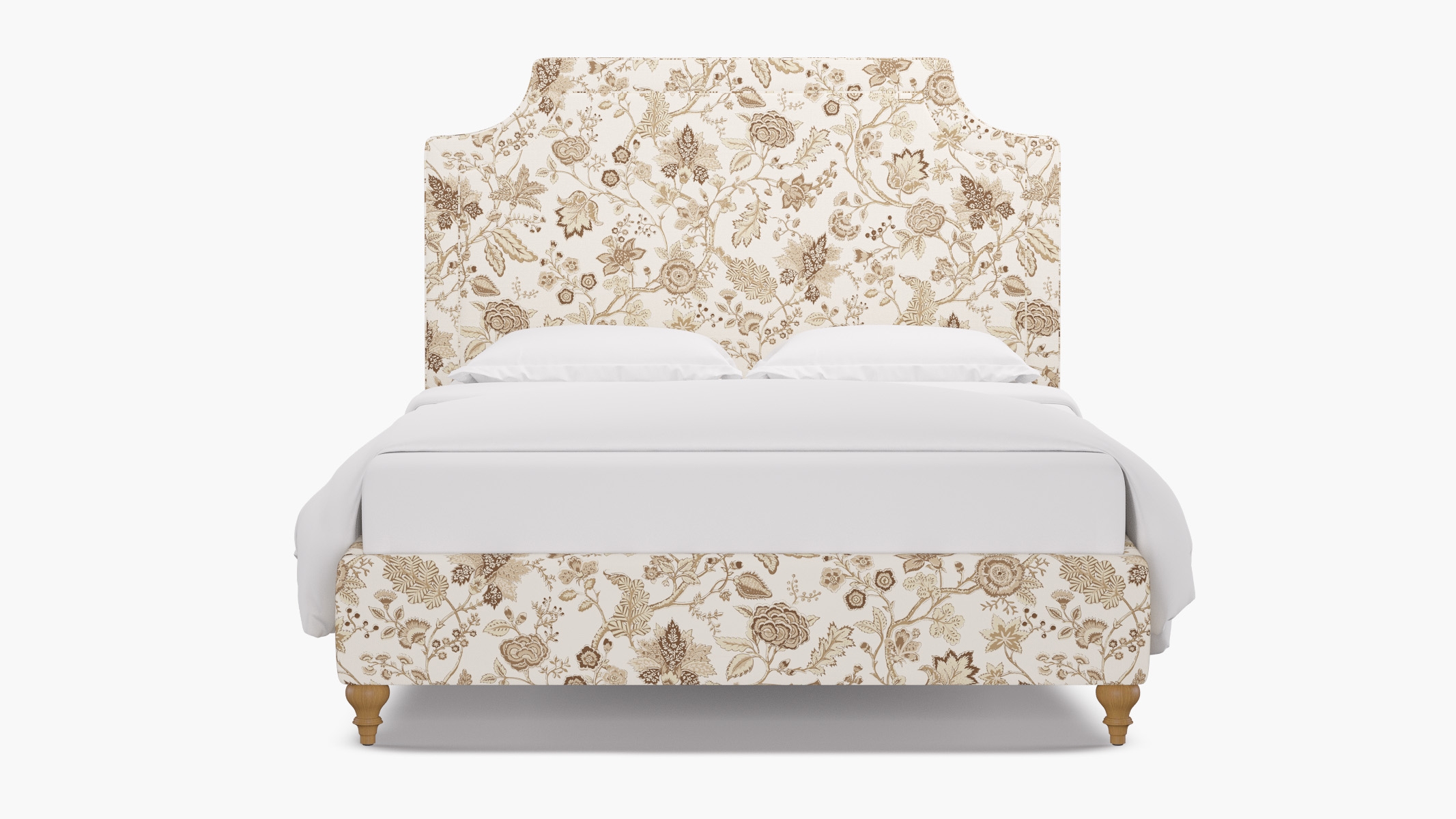 Deco Bed, Tawny La Vendee, Natural Traditional Turned Leg, Twin - Image 0