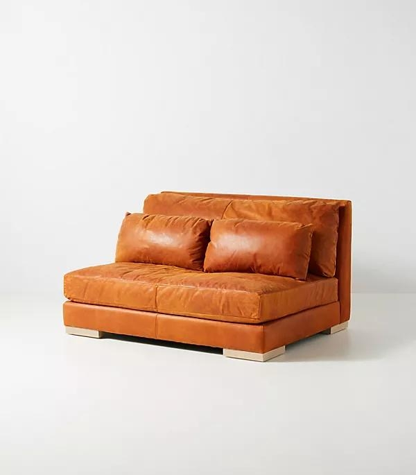 Relaxed Sunday Modular Leather Armless Loveseat - Image 0