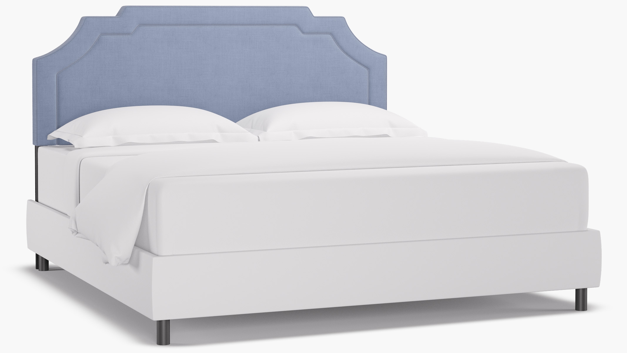 Art Deco Headboard, Denim Everyday Linen, King - Image 0