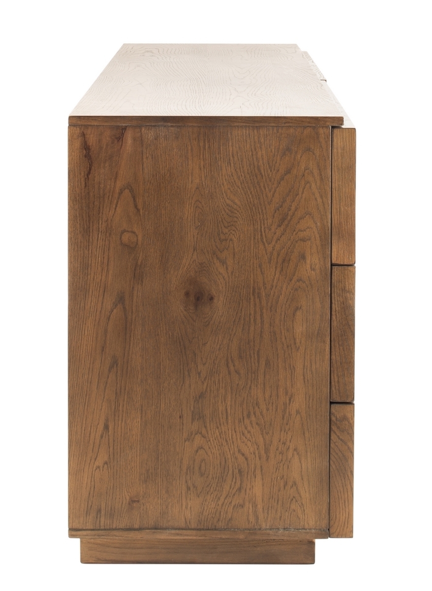Zeus 6 Drawer Wood Dresser - Natural - Safavieh - Image 6