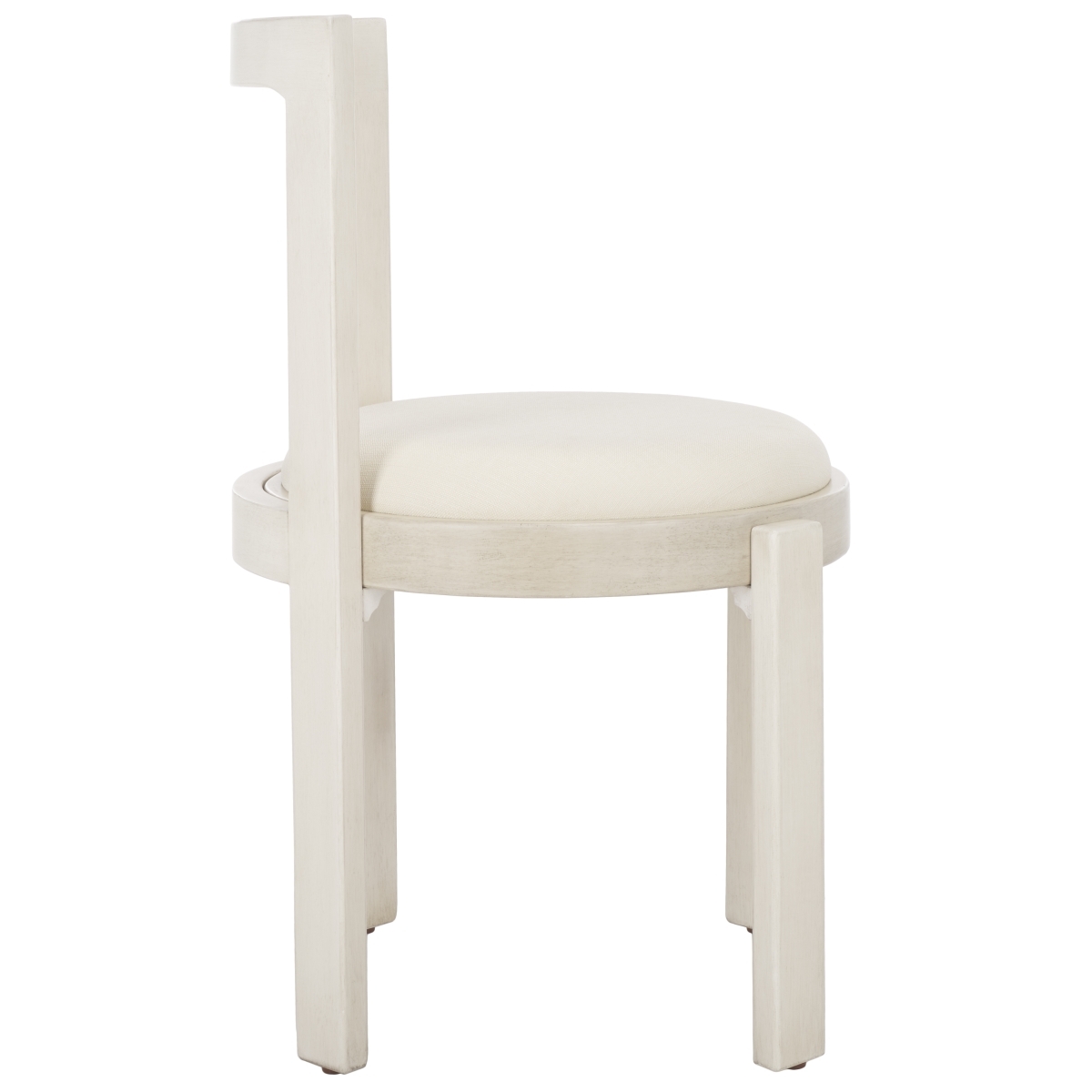 Estes Round Dining Chair - White/Ivory - Safavieh - Image 6