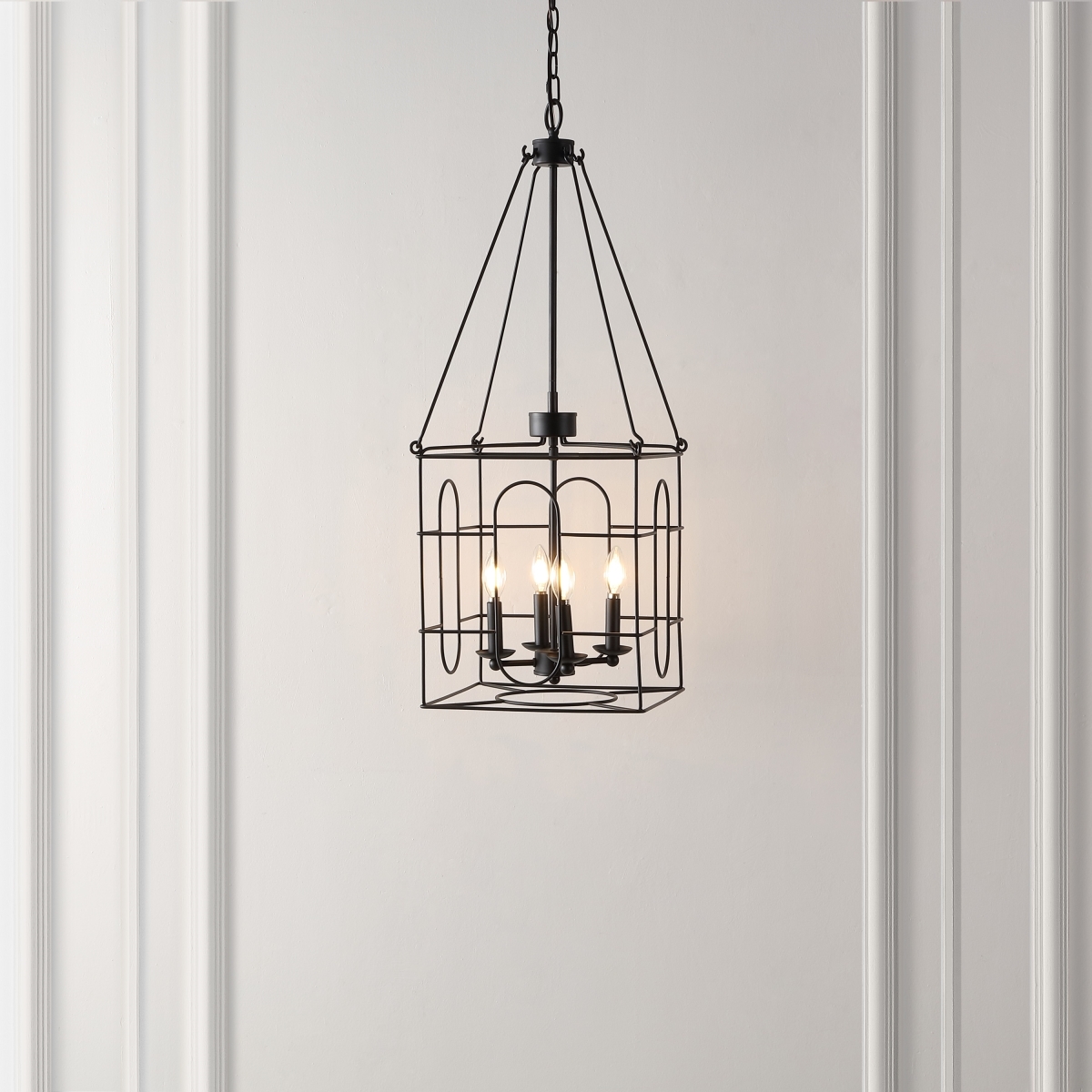 Flatbush 4Lt 13.5" Chandelier - Black - Safavieh - Image 4